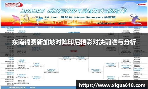 东南锦赛新加坡对阵印尼精彩对决前瞻与分析