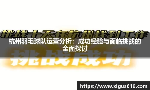 杭州羽毛球队运营分析：成功经验与面临挑战的全面探讨