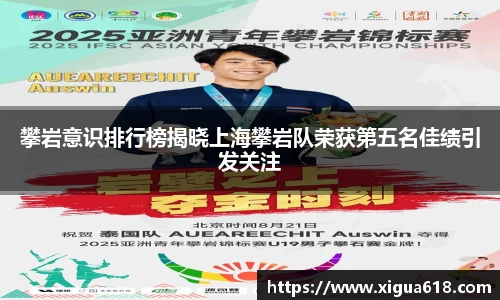 攀岩意识排行榜揭晓上海攀岩队荣获第五名佳绩引发关注